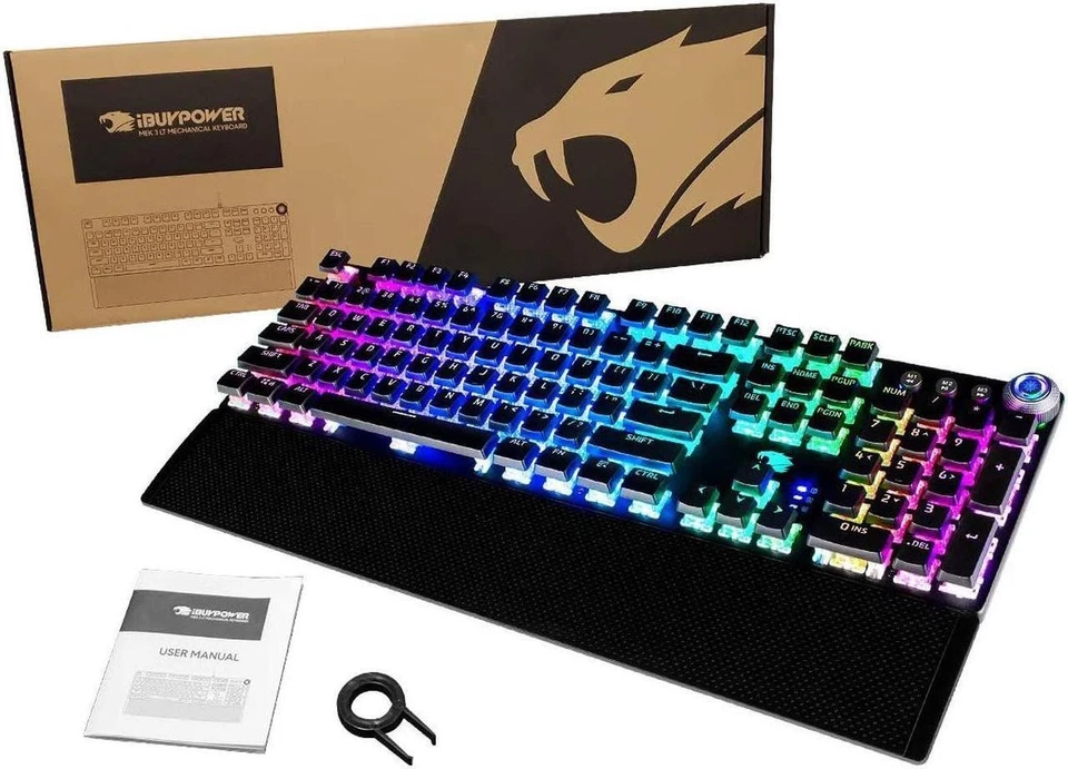 iBuyPower Mek 3LT RGB Mechanische Gaming Tastatur NEU VERSIEGELT