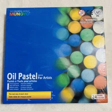 Mungyo MOP-24 Non Toxic Soft Oil Pastels Set 24 Assorted Colors Artist Gallery