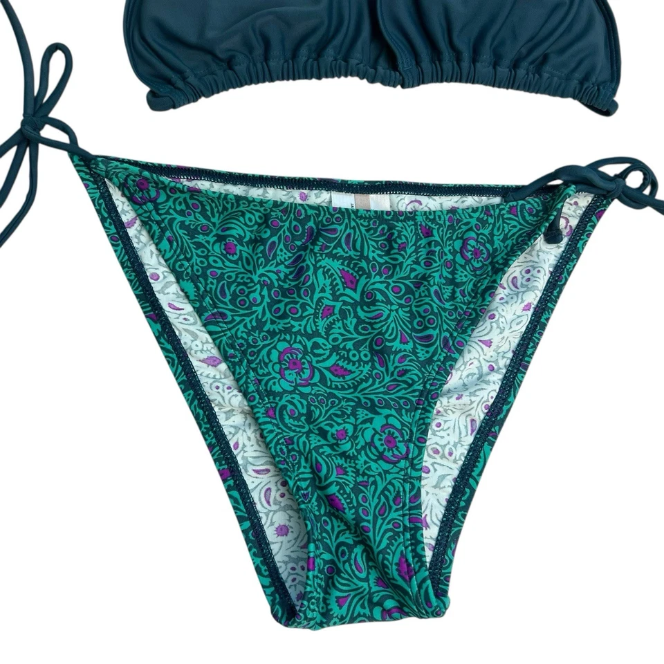Conjunto de bikini traje de baño Patagonia talla XL para mujer con estampado verde azulado Foto 2 de 4