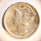 1935 D Mercury Dime 10C Cents Coin Silver, VF+!