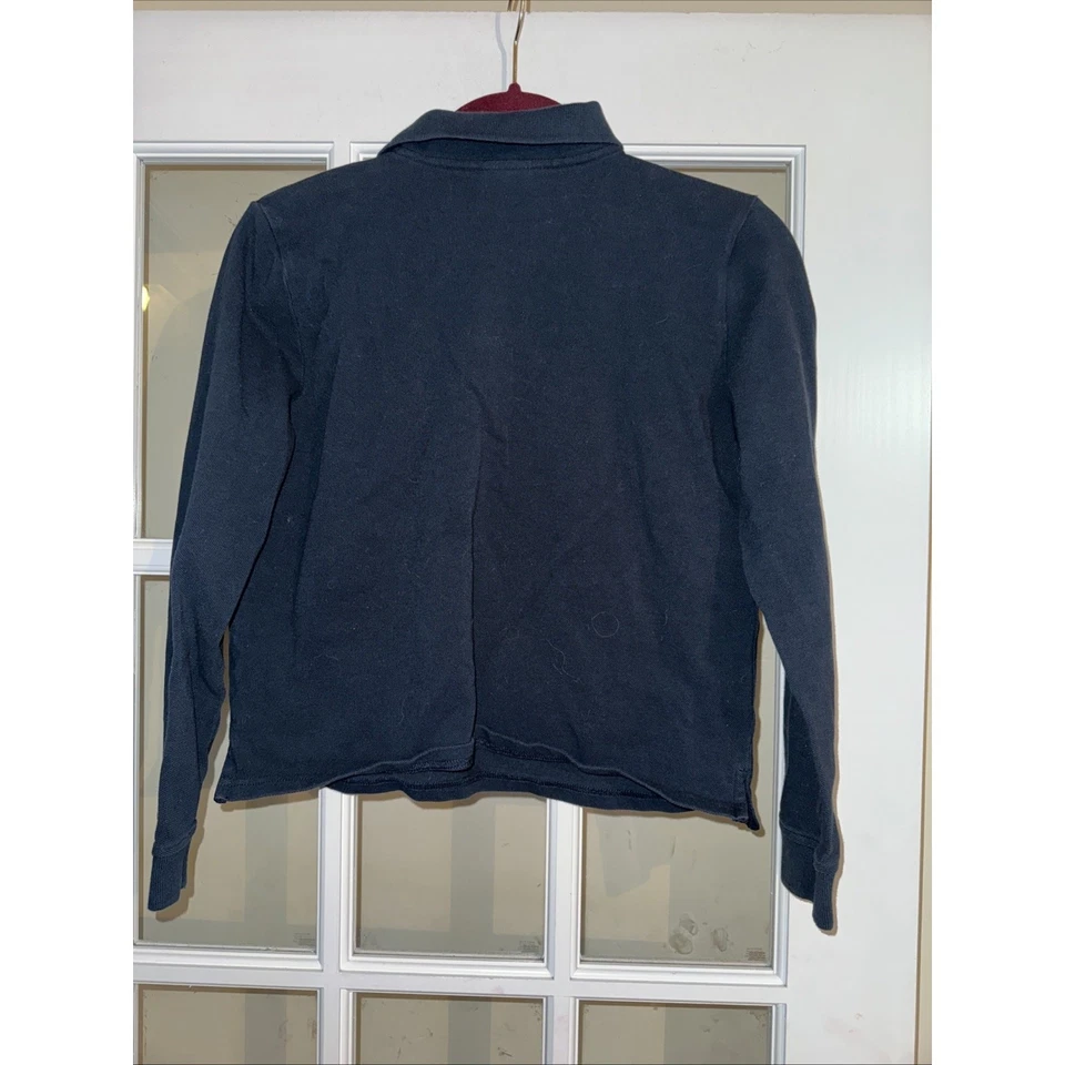 Disney Shopping Boys Extra Large Blue Polo Shirt Long Sleeve Cotton Mickey Logo - Image 4 of 4