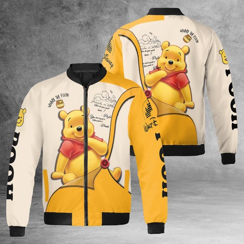 Charming Pooh Bear Winnie The Pooh Cartoon Character Pooh Bear Lovers Jacket