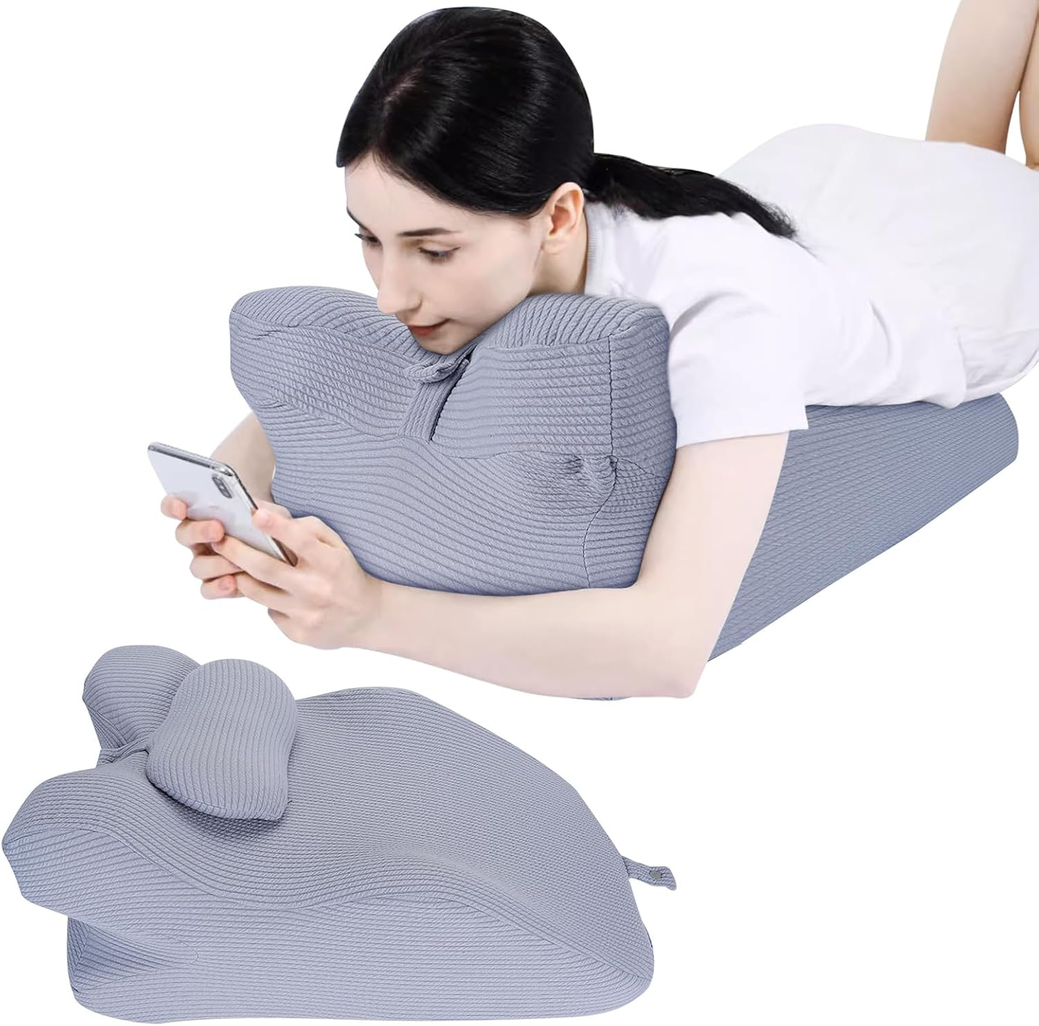 Memory Foam Prone Pillow for Sleeping and Reading in Bed