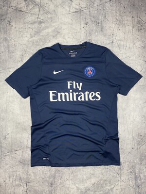 Nike Paris Saint Germain PSG Fly Emirates Soccer Jersey Size L | eBay