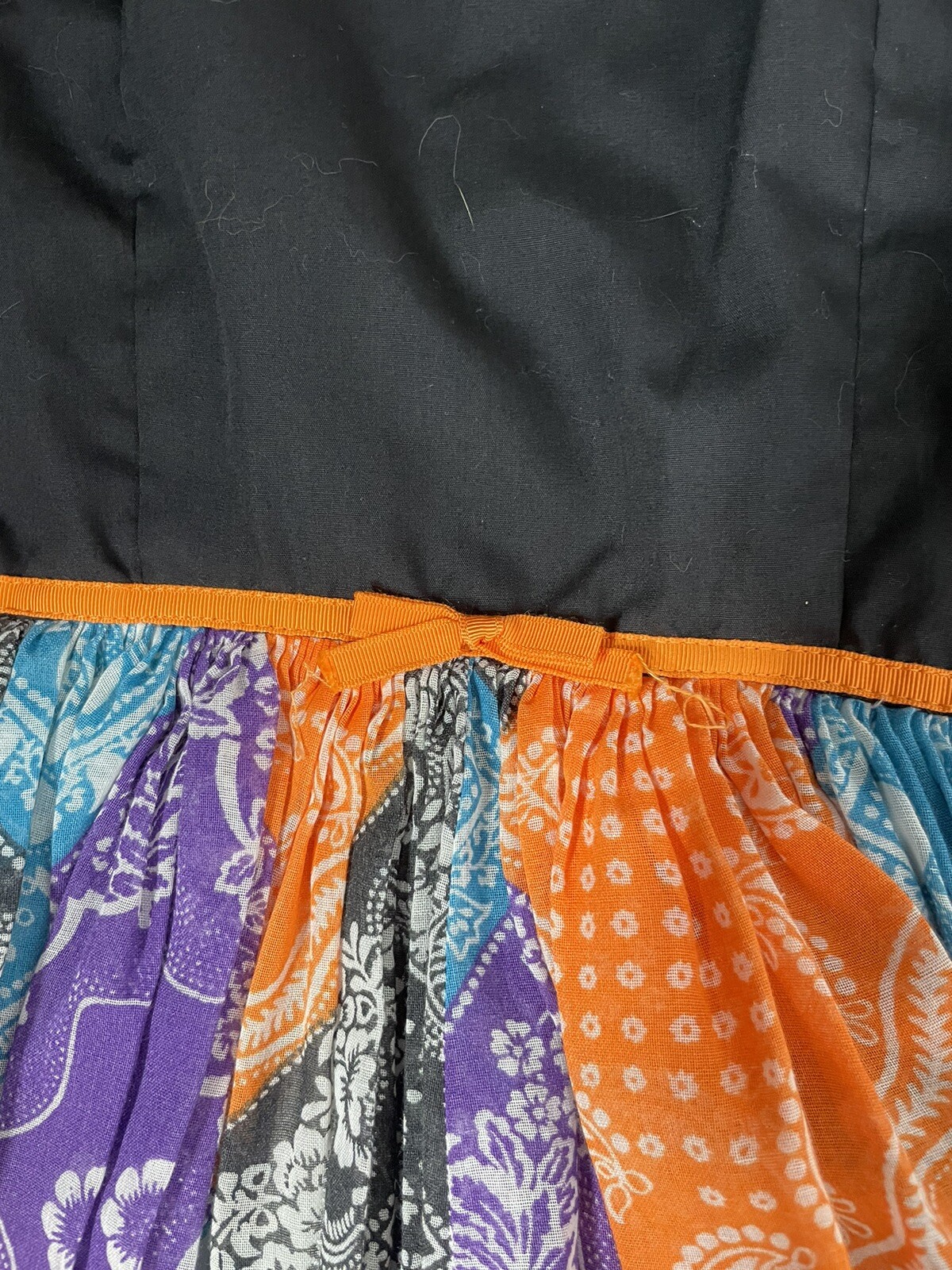 1960s patchwork polka dress - image 8