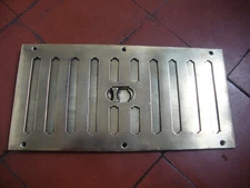 Super very large cast brass air vent in excellent working condition 12" x 6"