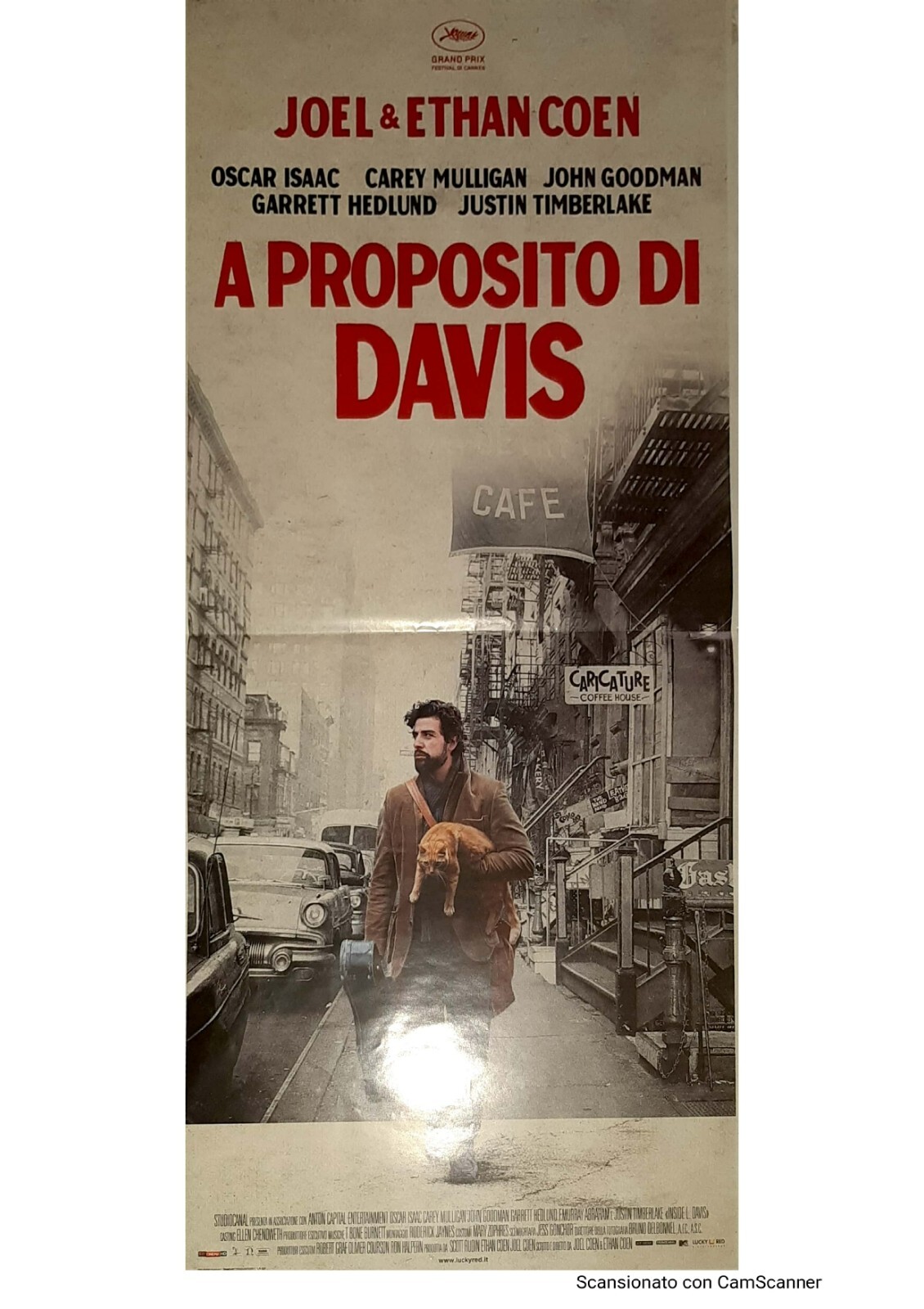 Locandina originale film A proposito di Davis (2014) - Regia di Ethan Coen, Joel Coen