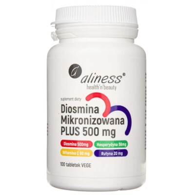 Aliness Micronized diosmin PLUS 500 mg 100 Tabs