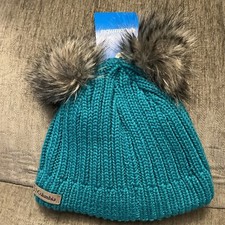 Columbia Youth Snow Problem II Beanie One Size Teal Blue Faux Bear Ears NWT