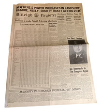 THE RALEIGH REGISTER Beckley, WV Nov 6, 1940 Newspaper Great Depression NEW DEAL