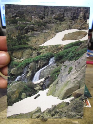 F25 Old COLORADO Postcard Lower Timberline Falls Waterfall Glaciers Ice Age Form