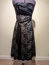 Vintage Warehouse Occasion Dress Black and Champagne Gold Size 12