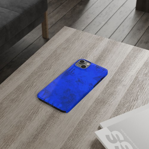 Untamed Blue Royal Abstract Slim Phone Cases for iPhone 7-16 - Picture 31 of 82