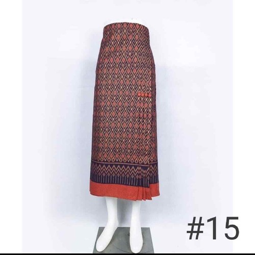 1 X Traditional Thai Laos Synthetic Long Sarong Skirt Wrap Ready to Wear Summer - Picture 24 of 52