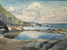 Acquerello antico/vintage Medio Oriente Grande Guerra Artista A.J. Withers Esq