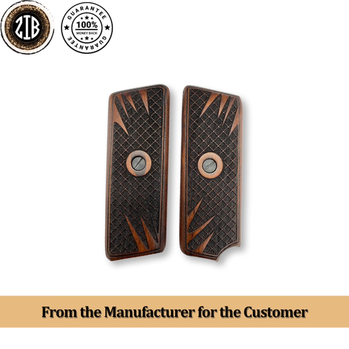 ZIB GRIPS Tokarev M57 Long Pistol Grip Handmade From Walnut Wood