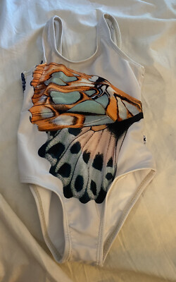 Molo Little Girl 2 Y Butterfly One Piece Swimsuit Bathing Suit NWOT New