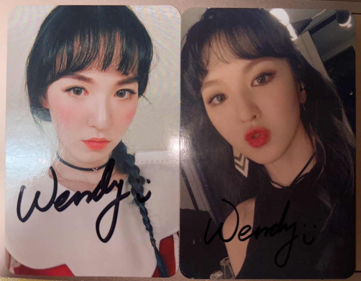 red velvet ウェンディ ポストカード サイン Red Velvet [Rookie] Wendy Autographed Signed Photocard PC