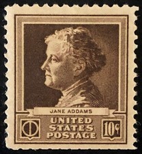 US 1940 #878 Famous Americans 10c Jane Addams VF Mint MLH