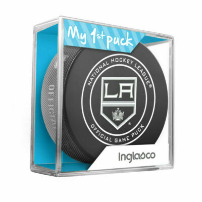 LOS ANGELES KINGS MY FIRST OFFICIAL PUCK BABY BOY BLUE IN CASE