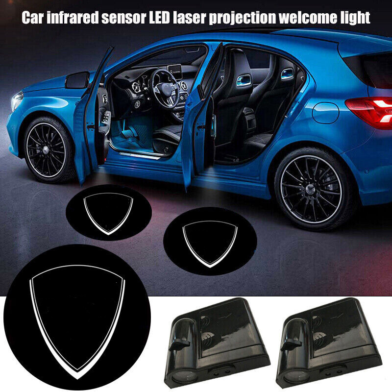 2pcs Car Infrared Shadow Laser LED Welcome Light for Model 3 X S Y 