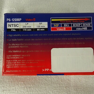 Sony P6-120MPD Video 8 Tape | eBay
