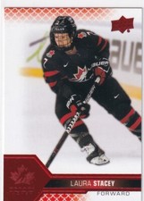 2022 UPPER DECK TEAM CANADA WOMEN LAURA STACEY RED PARALLEL