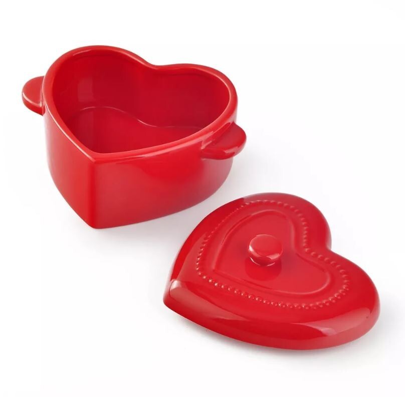 Target Bullseye's Valentines 2025 Red Ceramic Heart Shaped Dutch