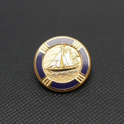 London Badge & Button Co Blazer Button Yacht Sailing Blue Enamel Gilt Large 21mm