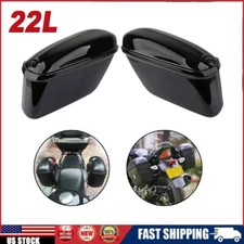 1Pair Motorcycle Hard Saddle Bags Trunk Universal  Shadow Side Box Luggage Rear
