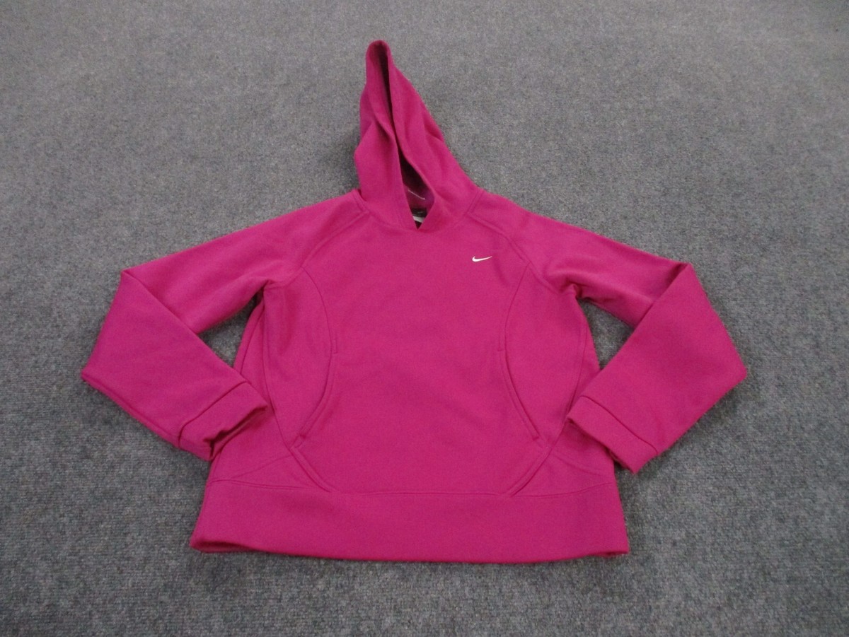Nike Jacket Adult S Pink Hoodie Athletic Swoosh Logo Therma Fit Athletic  Womens