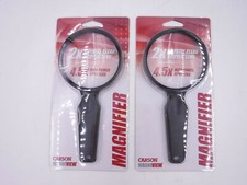 LOT OF 2 Black Carson Magniview Magnifiers 2x Acrylic Lens DS-36