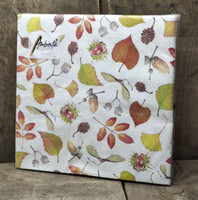 Ambiente Servietten 20 Stck. 3Lagig 33X33 Cm Autumn Details Herbst Laub BläTter