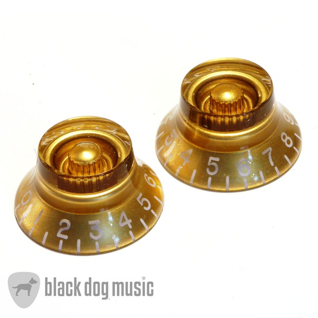 Gold guitar knobs top hat Ideal for LP, SG or Strat packs of 14 tone or volume eBay