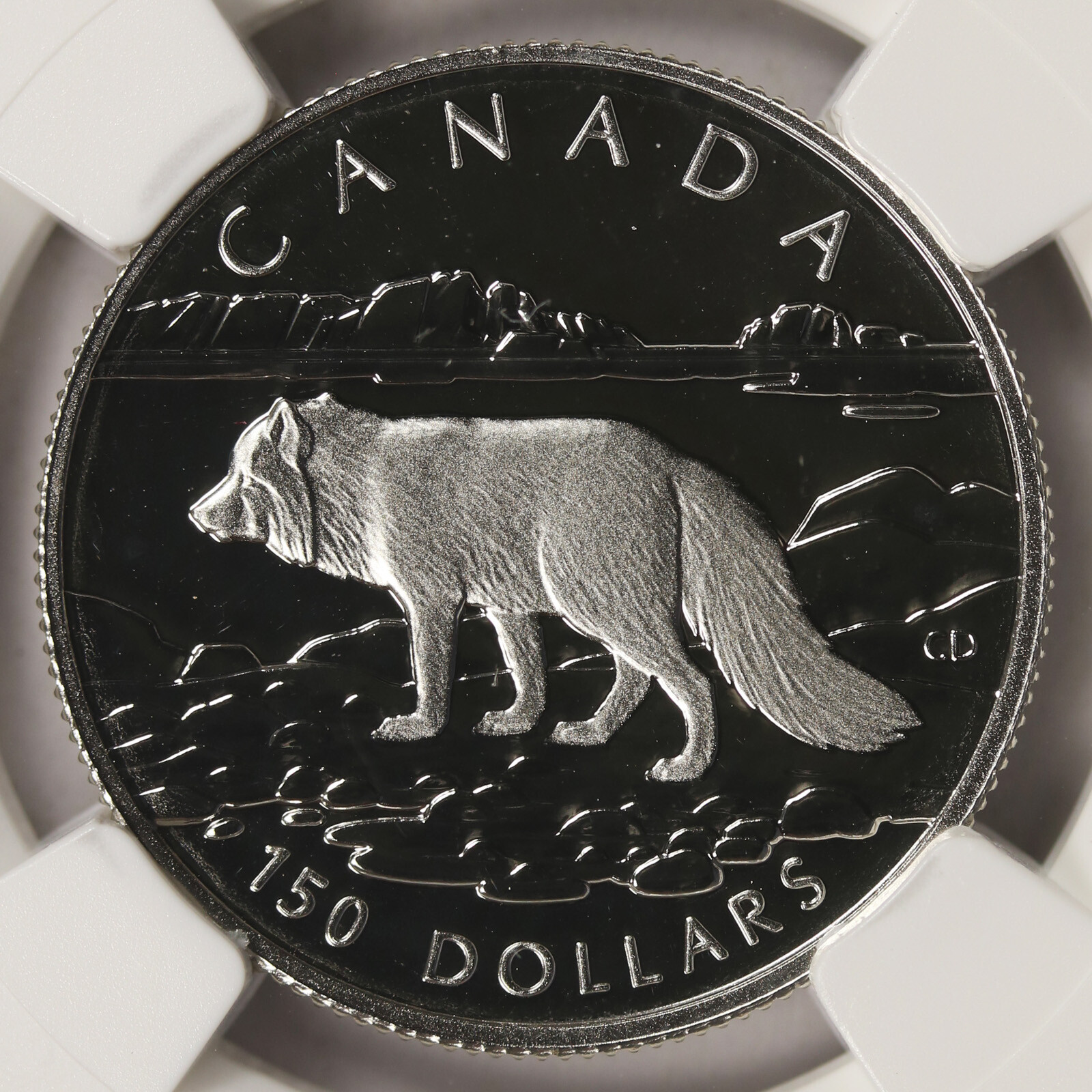 1993 $150 Canada Platinum Wildlife Series Arctic Foxes NGC PF69UCAM