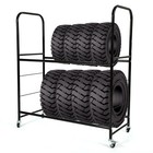 Rolling Tire Rack Heavy-Duty Steel with Wheel For Home Workshop | eBay