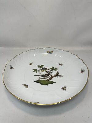 Herend Porcelain ROTHSCHILD BIRD #1082 Serving Bowl/Tray 10 1/2''