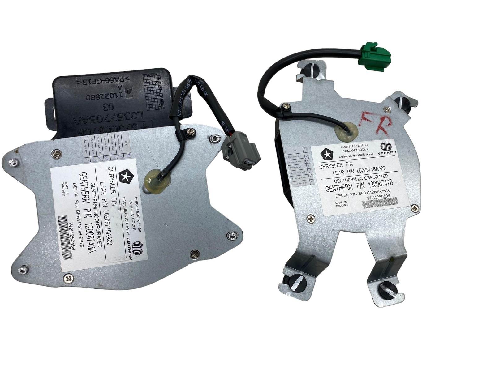 2017-2024 MASERATI LEVANTE FRONT RIGHT UPPER & LOWER SEAT BLOWER MOTOR SET x2