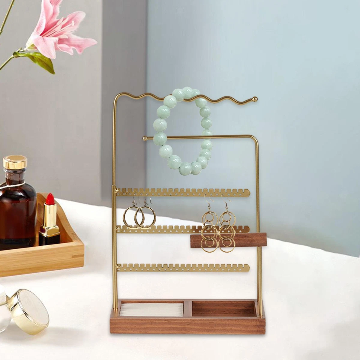 Jewelry Organizer Stand Jewelry Stand with Tray for Watches
