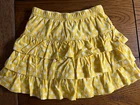 Hanna Andersson Tiered Ruffle Yellow Polka Dot Skort EUC Girls Size 120 6-7