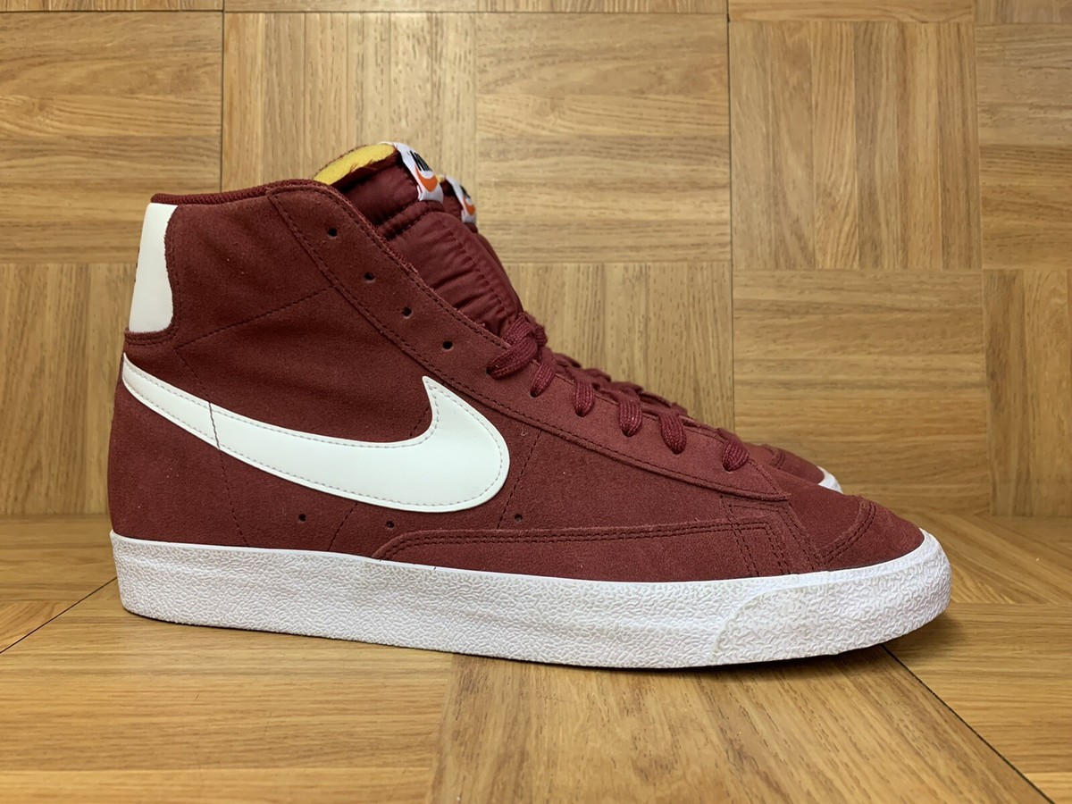 RARE🔥 Nike Blazer Mid 77 Suede Red 2021 Burgundy Red White RARE🔥 Nike Blazer Mid 77 Suede Red 2021 Burgundy Red White
