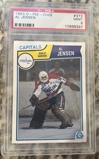 1983-84 O-Pee-Chee Al Jensen RC Rookie Card PSA 9 Pop 17 Capitals