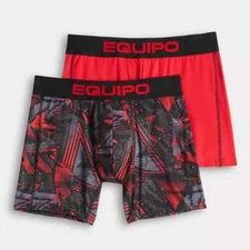 Men's Equipo 2-pk. Boxer Briefs  size Large Reds NWT