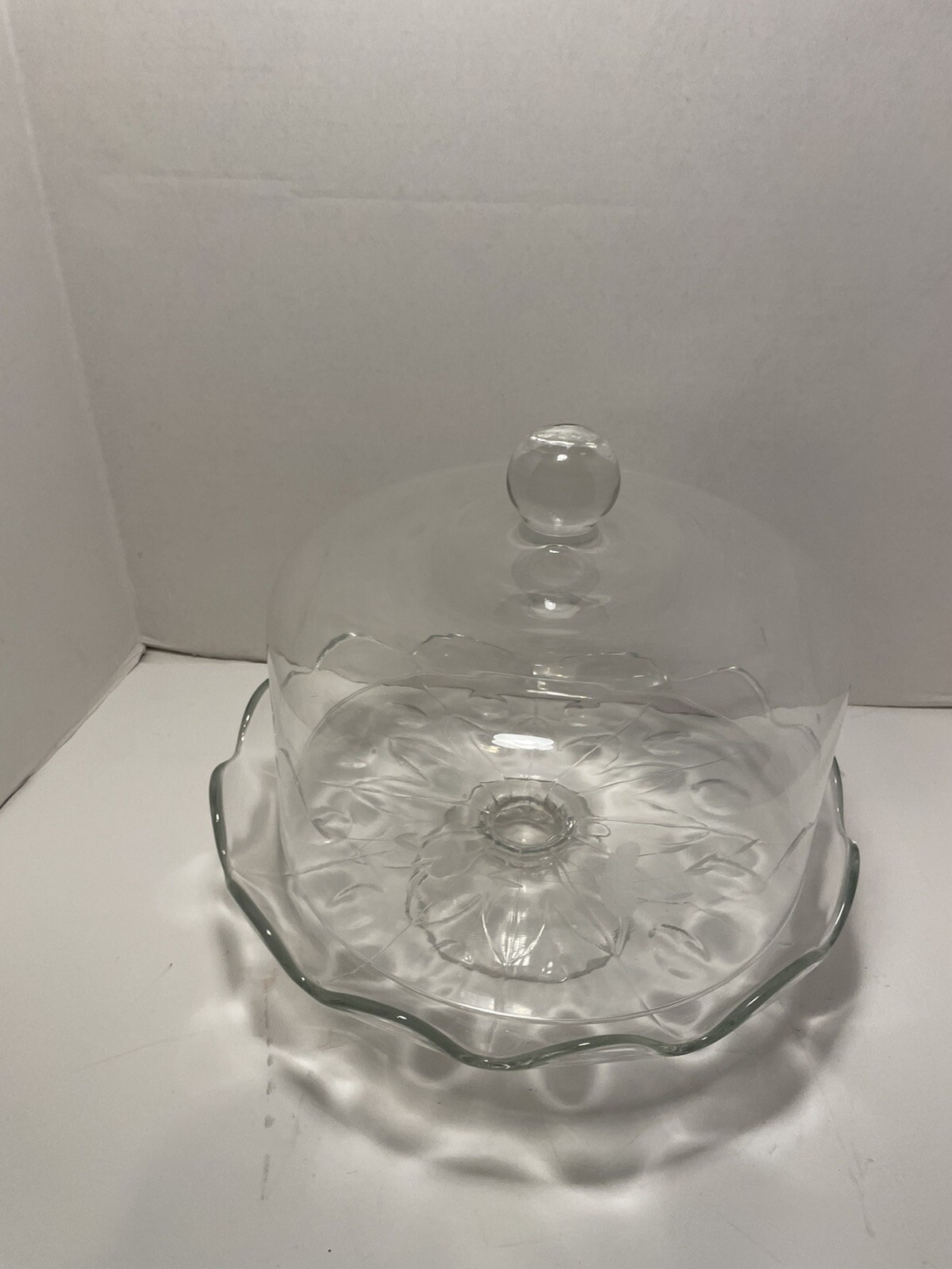 Vintage Princess House Crystal Cake Plate Dome Stand 2pcs (6566) eBay