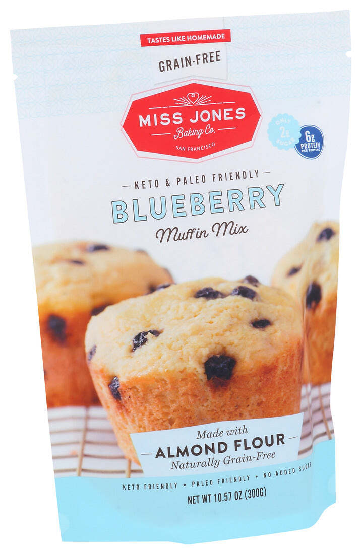 Смесь для маффинов Miss Jones Baking Co с черничным Кето без глютена 10,57 унции в упаковке по 1 штуке