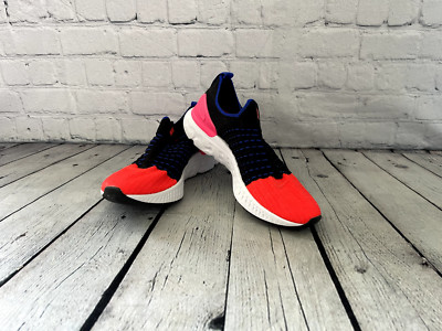 Women Nike React Phantom Run Flyknit 2 Black Bright Crimson DX2354-001 size 7