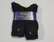 Polo Mens Ralph Lauren - 6 Pair Crew Socks Classic Sport Cushioned Sz 6-12.5
