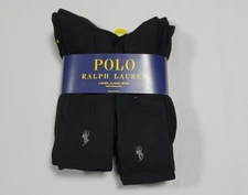 Polo Mens Ralph Lauren - 6 Pair Crew Socks Classic Sport Cushioned  Sz 6-12.5