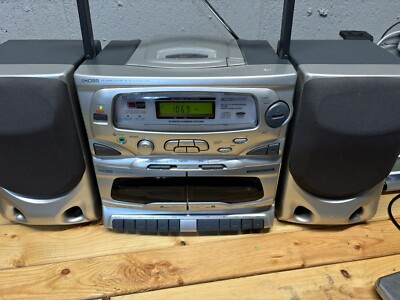 Vintage KOSS Boom Box HG856B CD Dual Cassette AM/FM Dynamic Bass Boost WORKS