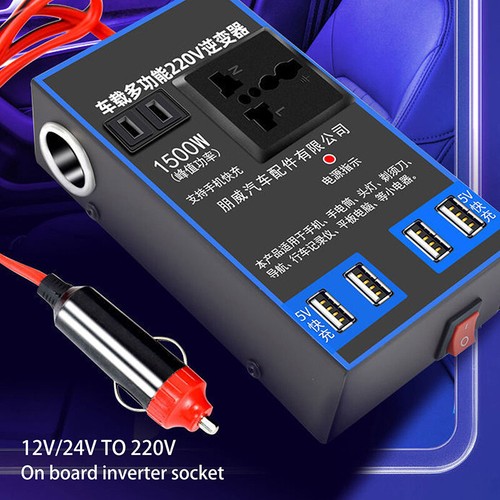 1500W Car Power Inverter 12V 24V To 220V Car Mobile Phone USB Charging Socket - Picture 6 of 8